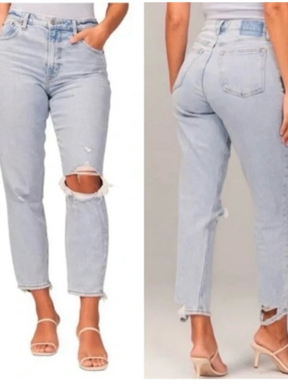 Abercrombie & Fitch curve love high rise mom jeans size 30